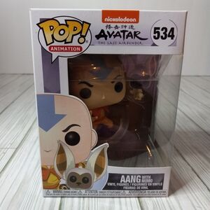 Funko Pop Animation Avatar The Last Airbender Aang With Momo Figure #534